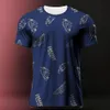 2024 New Men's T-shirt with dark blue printed letters, short sleeved cotton top, loose top, quick drying clothes Sizes s-4XL DDTXA51