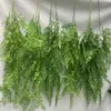 Decorative Flowers Artificial Plants Soft Glue Wall Hanging Fern Vines Shopping Mall Decoration Simulation Green Plant Leaf Fake Flower