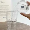 Gobelets 600 ml tasse de verre à barre avec couvercle transparent et paille Boire du jus de café au lait pour les boissons H240506
