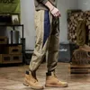 Men's Pants Fashion Stitching Workwear Casual Summer 2024 Trendy Personality Street Slim Fit Ankle-Tied Sports Sweatpants
