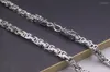 Цепочки настоящие твердые 925 серебряных цепей серебряной сети