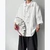 Мужские повседневные рубашки 2024 Tang Fresse Рубашка в китайском стиле ретро с длинным рукавом с семитожными весенними и осенними светом роскошь