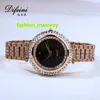 Full Iced Out Riginestone Luxury Hip Hop Diamond Crystal Moisstal Match Watch Ladies Wristwatch étanche