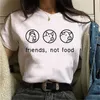 Dames T-shirt Maycaur Avocado Vegan dames T-shirt Harajuku ulzzang kawaii cartoon t-shirt 90s grafische dames korte mouwen t-shirt zomer kledingl2405