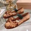 Canalise chaussures ballet plates luxury design femmes moine sangle nœud de soie orteil rond