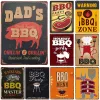 Grilles Metal Tin Sign BBQ Patio Decoration Gril