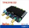 Amplifier DC 12V 24V TPA3116 150w + 150w 2.0 Dualchannel stereo HIFI Digital Audio Amplifier Board TPA3116D2 Amplificador