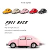 Diecast Model Cars 1 36 Retro Käfer Die Gusspullding Car Model Toy Childrens Geschenkdekoration Süßes Muster microl2405