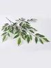 Kwiaty dekoracyjne 1PC 23,62 cala symulowane liście drzewa herbacianego gałęzie zielone rośliny jadalnia stół