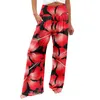 Женские брюки Capris Летние женщины повседневные брюки брюки Strtwear Цветочная принта