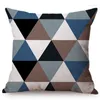 Oreiller nordique abstrait géométrie Stripe Design Home Decoration Sofa Case Memphis Geometric Style Cotton Linen Cover