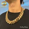 Bijoux de créateur Hip Hop Zuanfa Bijoux hip hop 18K Gold Grate Big Size 30 mm Miami Cuban Link Chain Bracelet Cuban Men Collier Collier