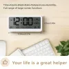 Horloges 1pc Classic Digital Alarm réveil avec LCD Grande température d'affichage et humidité dans la chambre à coucher (sans batterie)