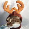 أزياء القط للقطط الكلاب Kawaii لطيف الكلب هالوين عيد الميلاد قبعة قرن