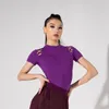 Сцена Wear Chort Elice Tops Tops Женское латинское танцевальное платье для женщин.