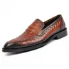 Casual Shoes Brand Patent Leather Men's Luxury Mens Loafers Flats andas Slip på svart körning plus storlek 39-48
