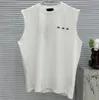 Paris Designer Mens T-shirts Europe Vest Letter Printing Men Sleeveless T-shirt Women Top Clothes Casual Cotton Waistcoat 2B Tank