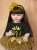 Puppen Bzdoll lebensechter 55 cm weiches Silikon Reborn Baby Realistic Girl Puppe 22 Zoll Prinzessin Kleinkind Kunst BEBESTELLSBREDUNDENGEBRAUCHE FÜR KIND