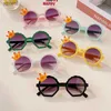 Солнцезащитные очки детские солнцезащитные очки милая полоса Полигональные солнцезащитные очки UV400 солнцезащитные очки для детских очков для очков WX