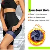 Women's Shapers Qtree Sauna Sweat Shorts For Women High Waisted Thermo Waist Trainer Slimming Leggings Trimmer Pants Body Shaper With Hooks