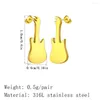 Boucles d'oreilles étalon en acier inoxydable kinial pour femmes bijoux bijoux de guitare metal.