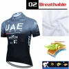 Mountain Bike UAE Complete fietsjersey Men Set MTB Gel Shorts Road Uniform Male kleding Man Mens Deskled Summer Bicycle 240506