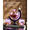 Whiskey Globe Decanter Set with 7 Color RGB Light 304 Oz 2 Glasses Unique Birthday Gifts for Men Dad Father 240429