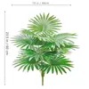Fiori decorativi 60-80 cm 18 piante artificiali tropicali grandi finte ventola a foglia di girasole foglie di plastica di plastica per piante giungla