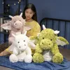 Nieuwe cartoon pluche pop schattige zacht vliegende Dragon Plush Toy Pillow Pillow Children's Holiday Gift gratis ups/DHL