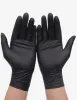 Gants 100pcs / boîte noirs gants en latex jetable noirs gants de nitrile à l'huile pour le travail cuisine joint lavage plats de lavage de jardin pvc