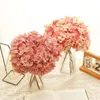 Decorative Flowers Artificial Silk Hydrangea Vase For Home DIY Wedding Accessories Bridal Bouquet Wall Arrangement Po Props