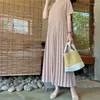 カジュアルドレス春/夏韓国の韓国のゆるい短い袖のシフォンドレープドレス服女性のための服