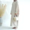 Vêtements ethniques simples coton Plain Abaya Turquie modeste robe islamique femmes robes décontractées musulmanes traditionnelles