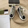 Designer High Top Sneakers Women Lace-Up Platform Canvas Shoes Men mode Retro Casual Sneakers Luxury Women gummi broderade casual skor Storlek 35-45