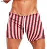 Herren -Shorts Pink Streifen sexy Sommer -Kordel für leichtes Tragen und Abnehmen von Sport Short Pants Gym Ropa de Hombre