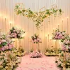 Bröllopsdekoration Artificial Flower Stage Welcome Flowers Outdoor Bride Pos Accessories 240506