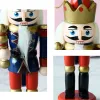 Miniatures 5pcs / Set Wooden Nutcracker Puppet Ornement Soldat Noël Tree Pendant Band Doll Tout New Year Joyeux Noël Gift Home Decoration