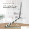 Tablet PC Stands Creative Folding Bracket Aluminium Alloy Stand 10-15,6 tum Laptop Monteringar 6-position Justerbar höjd bärbar håll Otvyw