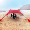 Schuilplaatsen Bozers Tent Tent Grote draagbare winddichte strandt Pop Up Shady Luifel Sun Shelter Family Beach Tent met 2 aluminium polen 1