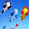 БЕСПЛАТНАЯ доставка большого мягкого комплекта Dolphin Kit Nylon Kit Line Animation Animation Kites Childrens Надувные игры на открытом воздухе Windsock 240428