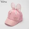 Kappenhüte Deep Summer Hut Girl Baseball Hut Schnappback Sonnenschand Outdoor Mode Schmetterlings Reise Sonnenhut Kinder Gorros Pink Wx