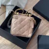 Chanellly Cchanel Chanellies Mini Top Gold Perles CC Box Sacs Femmes CC CC Calfskin Cosmetic Sac Real Le cuir matelassé matelasse