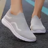 Fitness Shoes 2024 Women Sneakers Summer Vulcanized Slip On Flat Plus Size Loafers Walking Sock #5.27