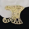 Broches de concepteur de luxe Brooches Brand Brooch Brooch Pin de gamme de bijoux en cristal en plaques or épingles époux de cadeau de mariage
