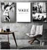 Wallpapers Vintage fashion home decoration posters women perfume pictures living room wall art printing black and white canvas J240505