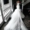 Satinkleider 2020 Meerjungfrau One Tulle Schulterkathedrale Zugspitze Applike Custom Made Hochzeit Brautkleid