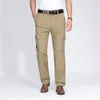 Pantalon masculin 2024 Automne Saut-combats à la mode décontractée droite élégante de nombreuses poches Long Cargo Stretch High Quality Pantums