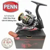 Penn Fishing Reel med 131 lager max drag 18 kg växelförhållande 47 152 1 kommer pe -linje som gåva 240506