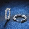 Boucles d'oreilles Classic 925 argent sterling total 2,4 carat 3 mm de qualité supérieure diamant d couleurs de la couleur de la colorie des femmes bijoux féminines