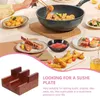 Dinnerware Sets Sushi rack de estilo japonês portador estável sashimi ouriço -marinho stand u em forma de roll kitchen ferramenta
